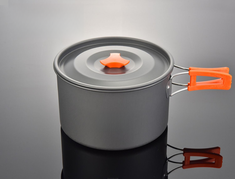 Primitive Water Boiling Kettle Portable Frying Pan Outdoor Camping Tableware Set Pot Supplies Cookware_voghion.com