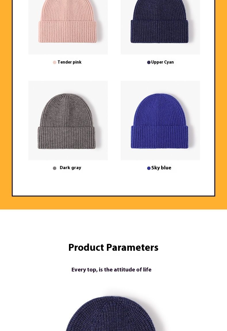 Autumn And Winter Korean Women's Knitted Hat For Warmth Ear Protection Couple Cold Hat Face Highlighting Small Light Board Knitted Hat_voghion.com