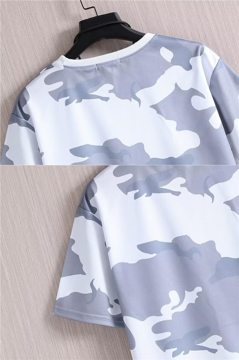 Sportanzug Sommer Dünne Herren Übergroße Mollige Kurzarm T-Shirt Shorts Laufen Fitness Sportswear_voghion.com