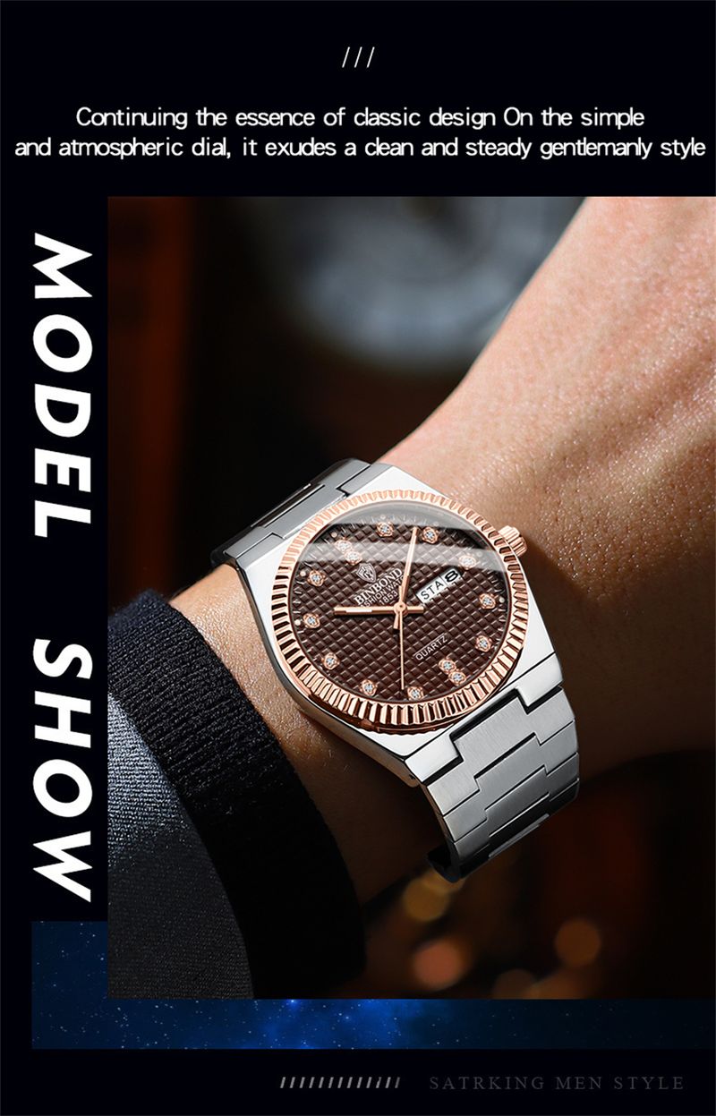 Top Luxury Man Watch Waterproof Stainless Steel Men Wristwatch Luminous Date Week Fashion Business Quartz Men's Watches_voghion.com