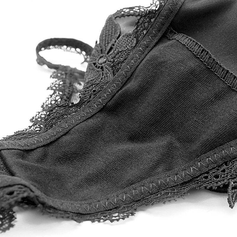 2025d Niedrige Taille Dünnen Riemen Tanga Frauen Sexy Spaß Nahtlose Spitze Höschen T-String Satin Atmungsaktive T-Hosen_voghion.com