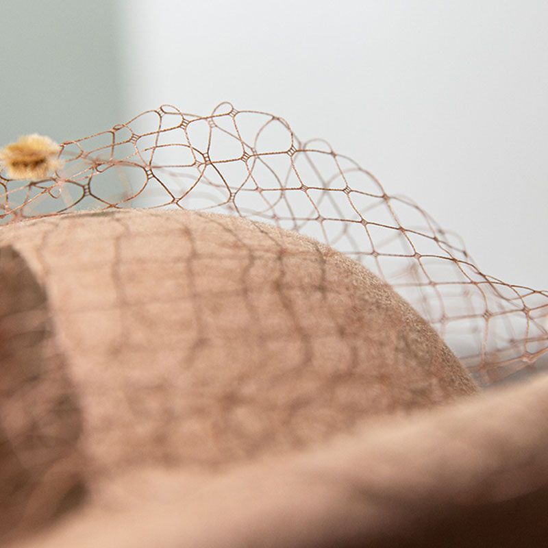 Neuheiten Wolle Winter Fascinator Hüte Für Frauen Elegante Pillbox Hut Schleier Filz Formale schwanz Party Hochzeit Fedoras Chapeau Femme Cap_voghion.com