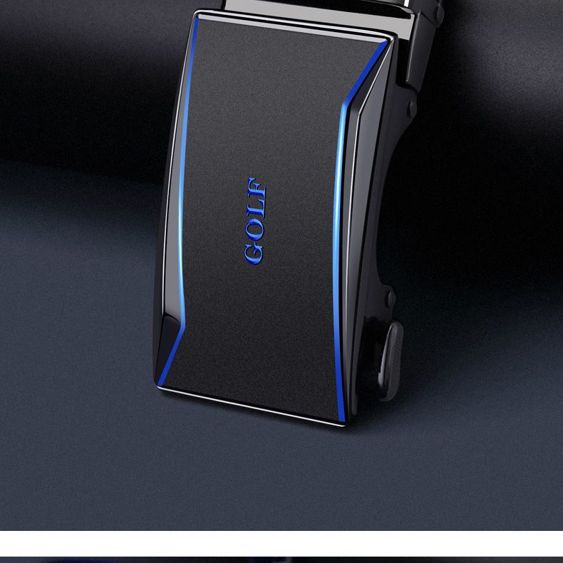 HOT GOLF Herren Gürtel aus echtem Leder mit automatischer Schnalle, trendiger Casual Business-Hosengürtel, vielseitig und einfach_voghion.com