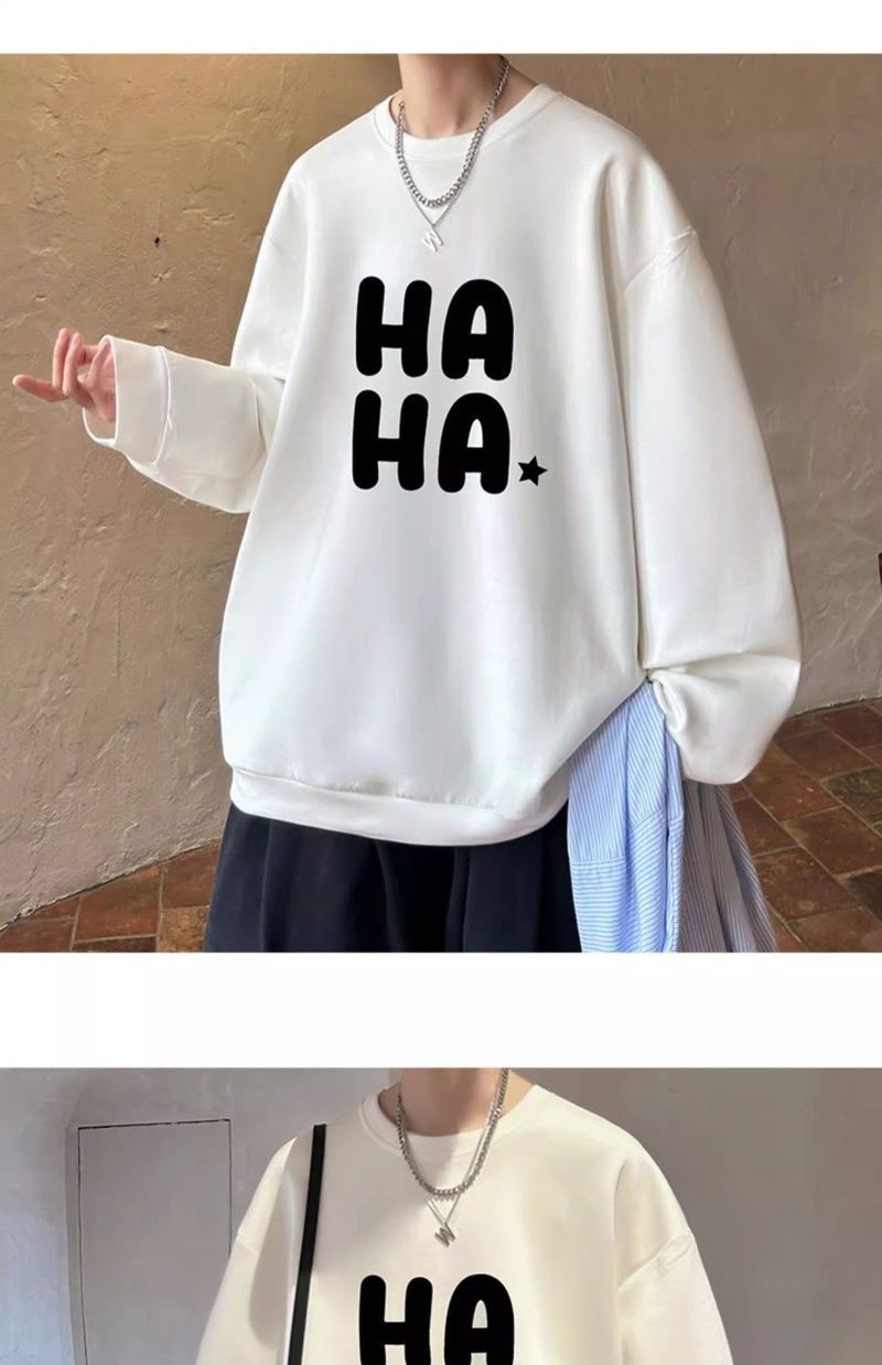 Long sleeved sweatshirt men in autumn and winter, new American style loose inner layer bottom shirt for teenagers,_voghion.com