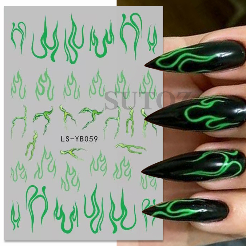 Halloween Světelné falešné nehty tetovací nálepka umění dočasné tetování vodotěsné barevné dočasné sexy tetování na nehty_voghion.com