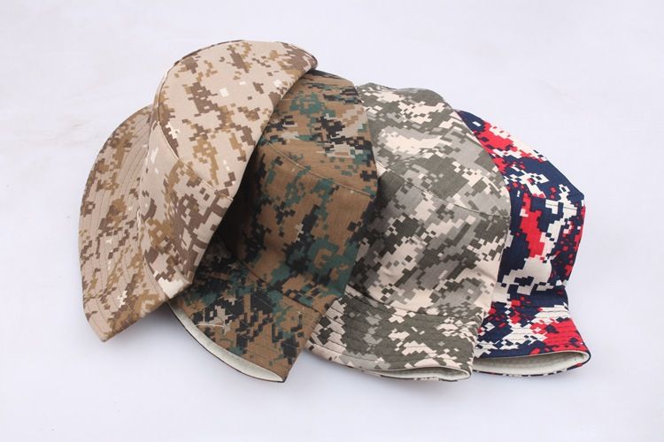 Chapeau de bassin de camouflage pour hommes et femmes, chapeau de voyage en plein air, chapeau de pêche, chapeau de bassin pour hommes, chapeau de protection solaire d'alpinisme, chapeau d'entraînement militaire_voghion.com