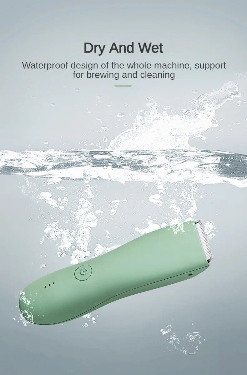 Körperhaarrasierer für Männer, Hodentrimmer für die Leistengegend, Schamhaar, austauschbare Keramikklinge, Groomer, elektrischer Rasierer, wasserdicht, IPX-7_voghion.com