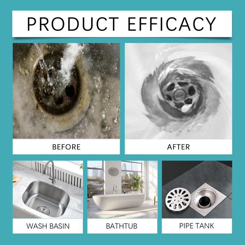 Jue-Fish Drain Unclog Deodorant Gel, Kitchen And Bathroom Sewer Lines Clean And Decontaminate To Remove Odor_voghion.com