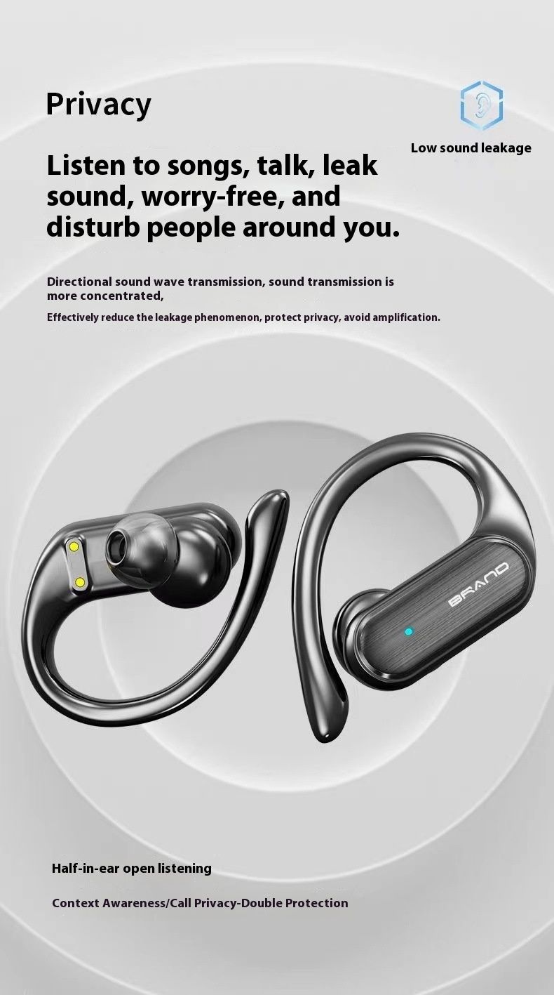 New A520 wireless Bluetooth earphones with digital display, ear mounted sports noise reduction, business ultra long_voghion.com