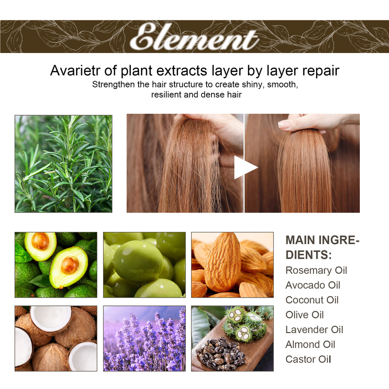 Rosemary Hair Essential Oil, Hair Softening Hair Nourishing Hair Conditioner Oil_voghion.com