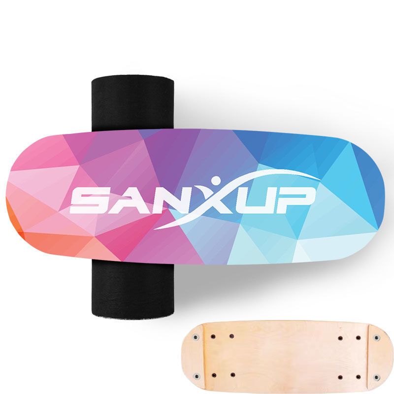 Indoor Fitness Balance Single Yoga Ski Surfing Paddle Board Core Training Small Equipment Maple Wood Surface_voghion.com