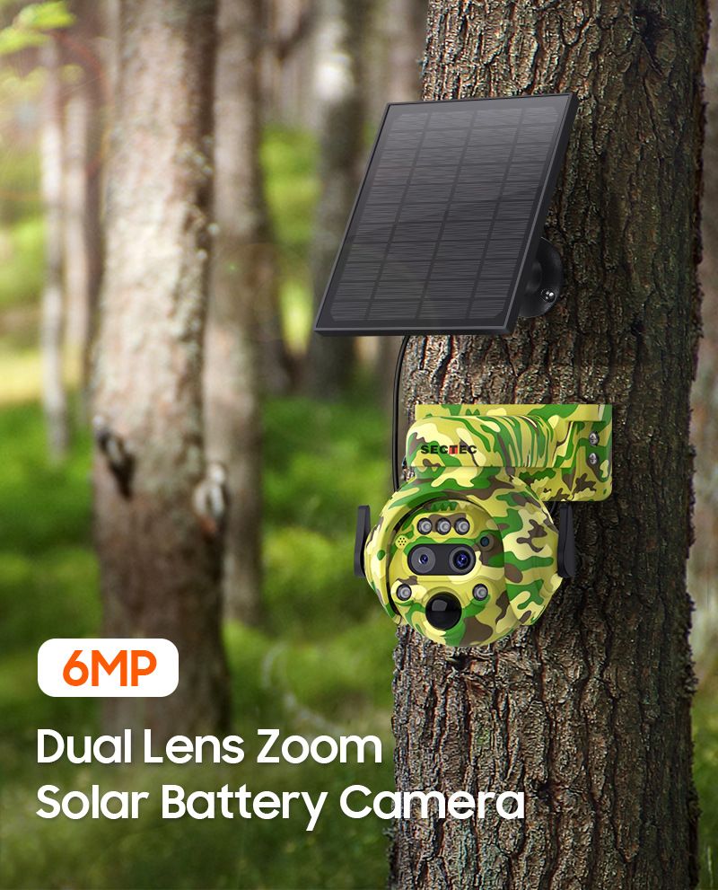 Zewnętrzna kamera monitorująca Solar 4G Kamuflaż Kolor 4G Maszyna do piłek monitorujących Niskie zużycie energii Monitorowanie słoneczne_voghion.com