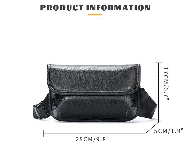 echtem Leder, coole Herrentasche, trendige One-Shoulder-Tigerkopftasche, Umhängetasche aus Rindsleder_voghion.com