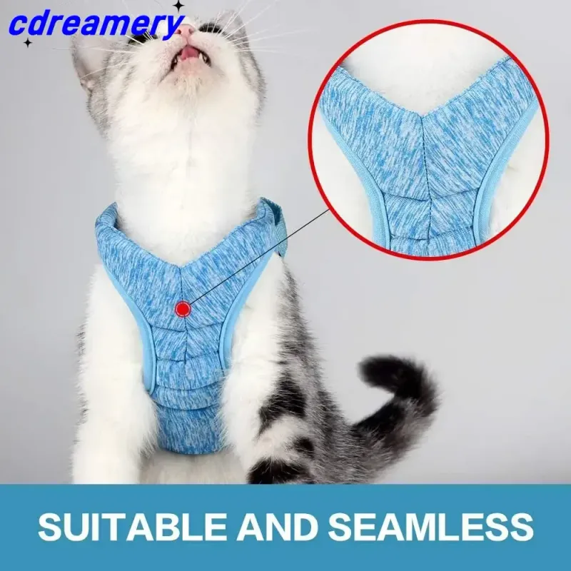 Pettorine e cinture per gatti, imbracature morbide a prova di fuga per passeggiate, giacche traspiranti con strisce riflettenti, accessori Forcat_voghion.com