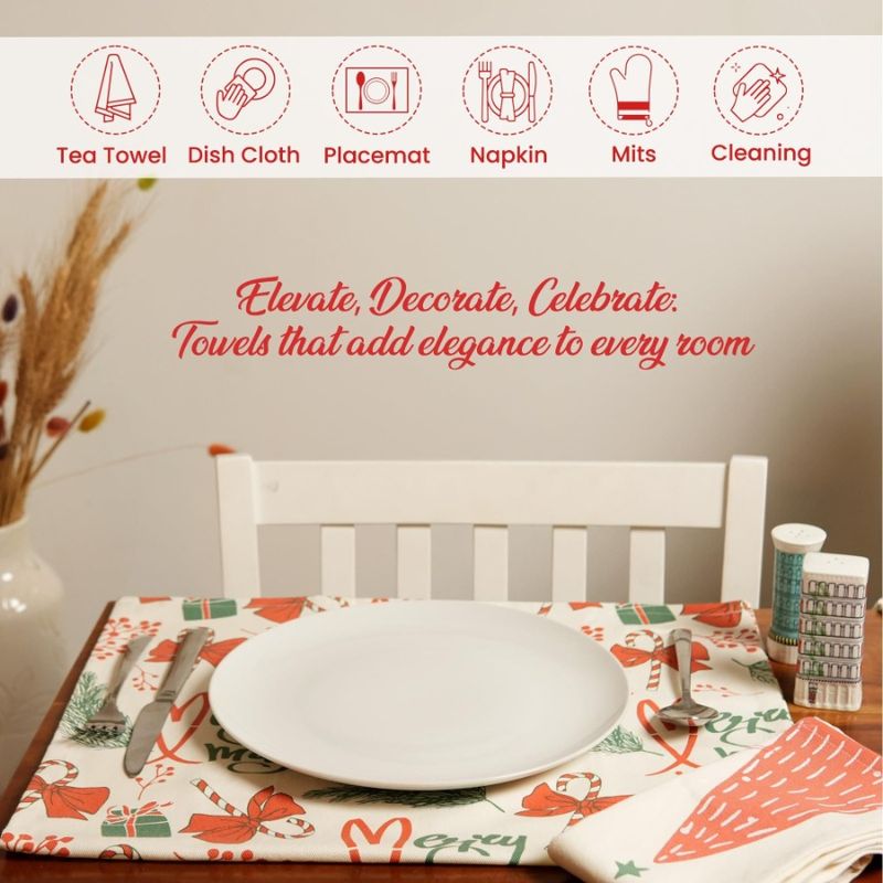 Cucina 18x28 pollici di asciugamani 100 pezzi Set di asciugamani Merry Red per piatti e stoviglie 2 verde ciliegia stampato Natale Tow Cucina Asciugatura_voghion.com