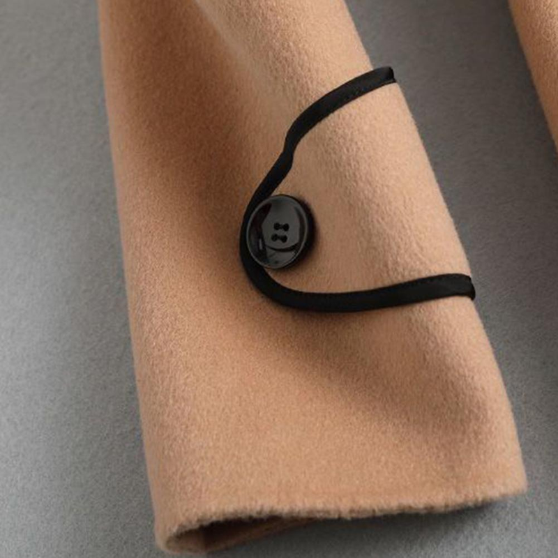 Neue Mode Damen Daunenjacke Frühling & Herbst Damen Wollmantel Trenchjacke Damen Warm Schlank Langer Mantel Outwear_voghion.com