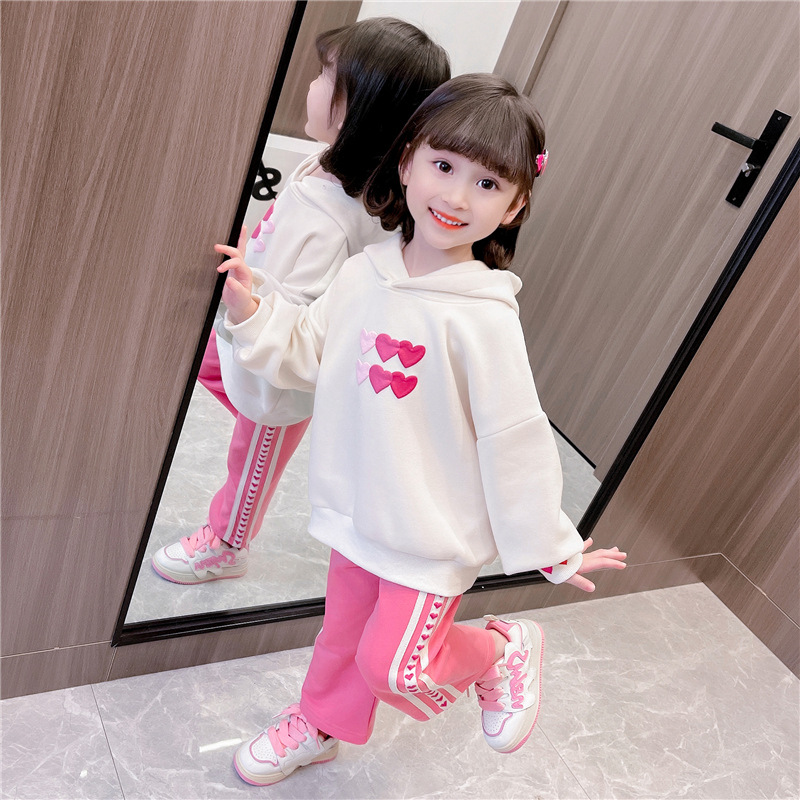 Maglione Primavera 2024 Nuovo e alla moda per bambini Casual Cappuccio Top Bambine Abbigliamento Autunnale_voghion.com