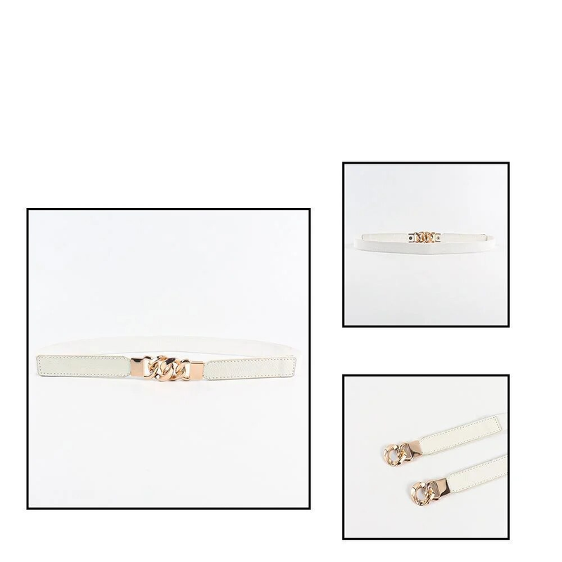 New Belt Women's Fine Belt Slim Fit Decoration Shirt with Dress Multi Loop Buckle Elastic High Elastic Atmosphere_voghion.com