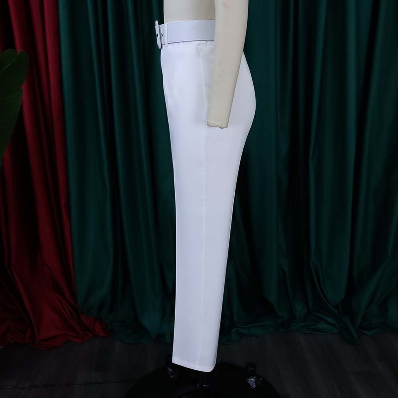 Freizeithose mit hoher Taille, Slim-Fit-Anzughose, Damenhose, Herbst-Berufshose_voghion.com