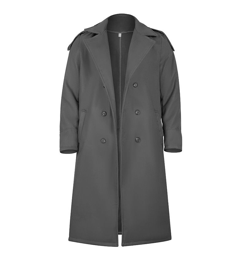 Men's long woolen coat extra long over the knee coat_voghion.com