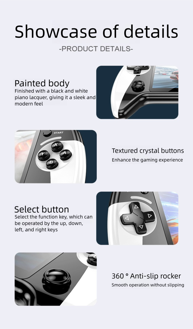 New X9 Handheld Game Console 5.5inch Large Screen Arcade Ten Simulators Ultra-Clear Picture_voghion.com