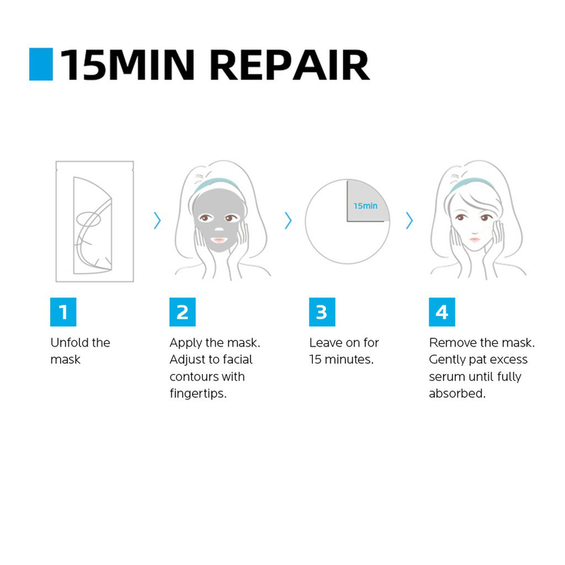 B5 5PCS/Pack Cicaplast Mask Multi-effect Repair Mask Moisturizing and Soothing Skin Diminishing Acne Marks 25G_voghion.com