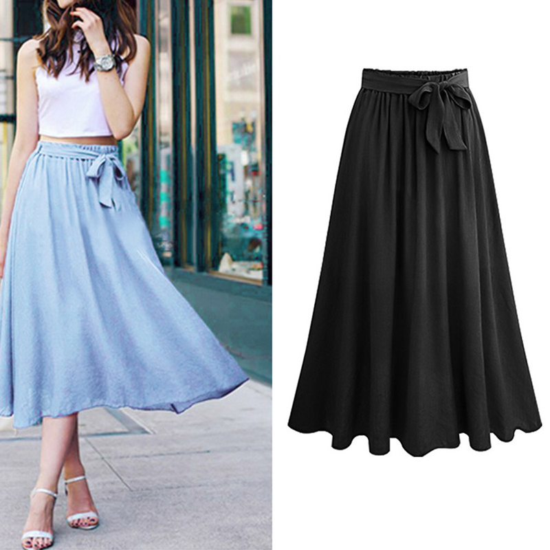Women's Summer Chiffon Plus Size Skirt_voghion.com