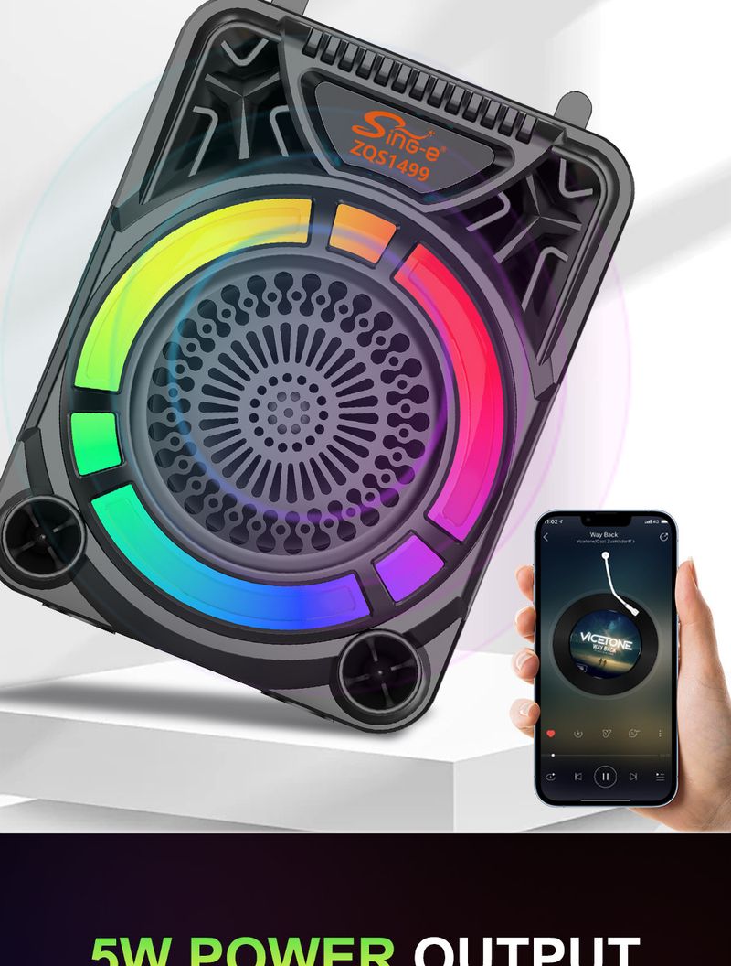 ZQS1499 Gränsöverskridande utrikeshandel utomhus bärbar fyrkantsdans trådlös Bluetooth-högtalare festkaraoke ljud_voghion.com