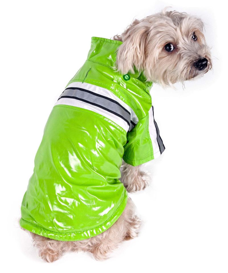 Reflecta-Glow Reflective Waterproof Adjustable Pvc Pet Raincoat_voghion.com