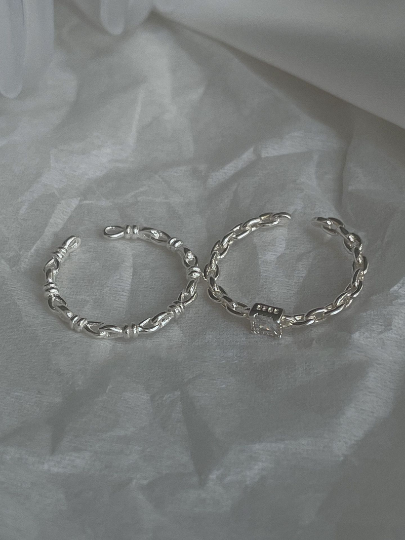 ins style Korean plain knotted braided open ring female no fading simple niche design high-end sense all-match_voghion.com