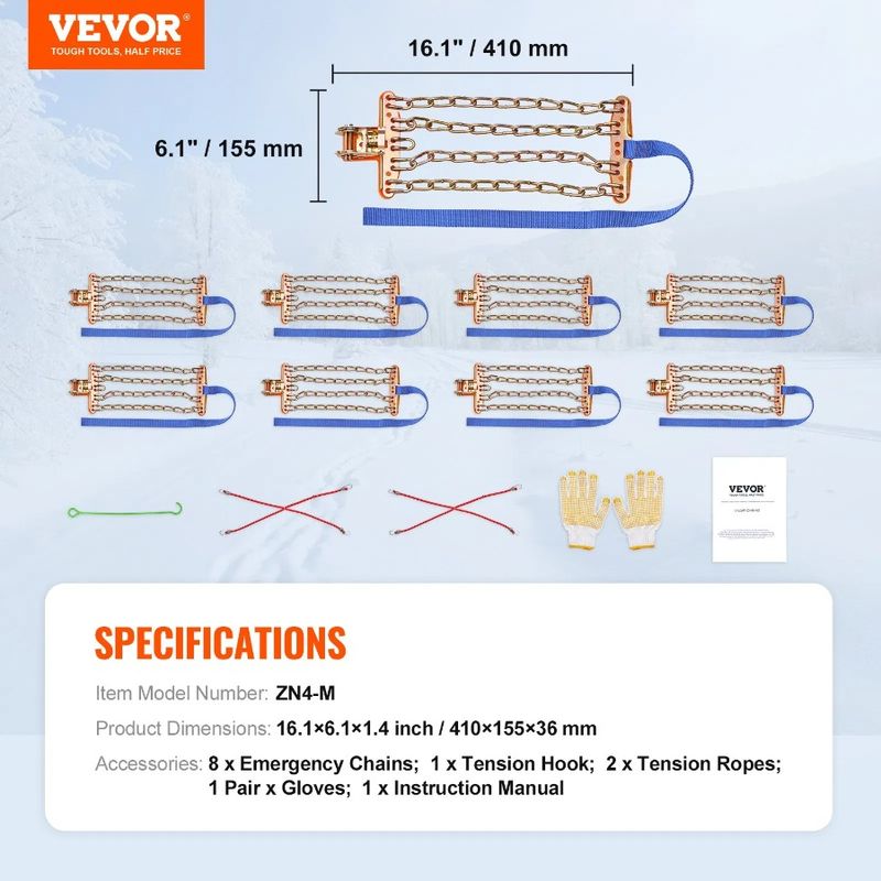 Car Truck Width 205225 Mm Chains Snow PCS 16 Pickup Tire In 88.8 For SUV_voghion.com