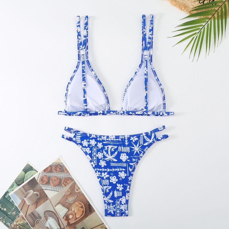 Swimwear Sexy Double Strap Three-Piece Bikini Swimsuit For Women_voghion.com