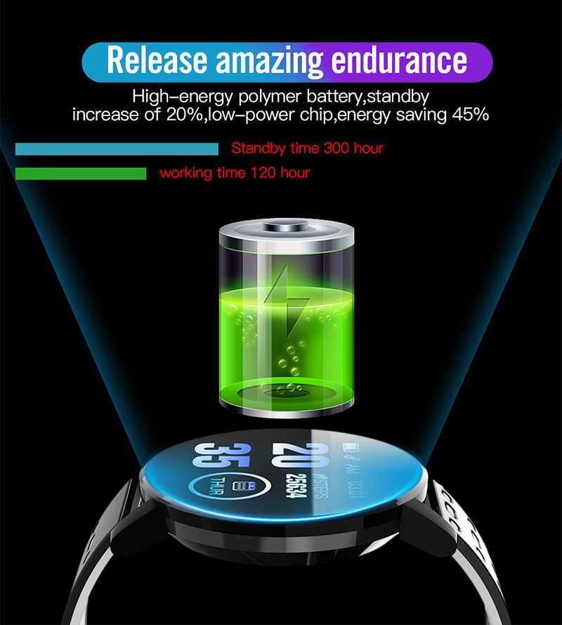 1,44 Zoll Bluetooth 4.0 LED Digital wasserdichte intelligente Kinder-Pulsmesser-Fitness-Tracker-Uhr für Jungen und Mädchen_voghion.com