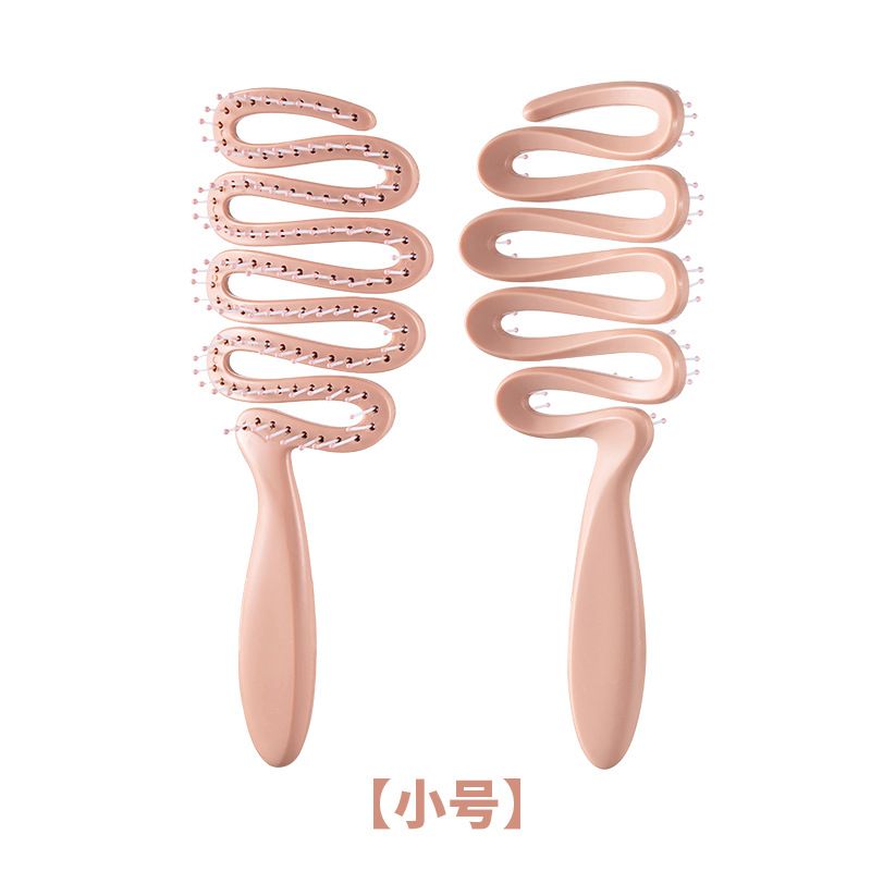 Pine Cone Shape Smooth Hair For Women Appearance Head Massage Fluffy High Crown Hollow Rib Comb_voghion.com