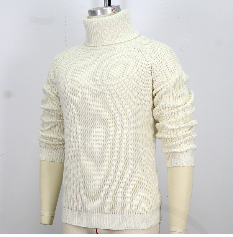 Nuovo maglione da uomo autunno inverno con collo alto lavorato a maglia con maniche lunghe e fondo ampio SY0069_voghion.com
