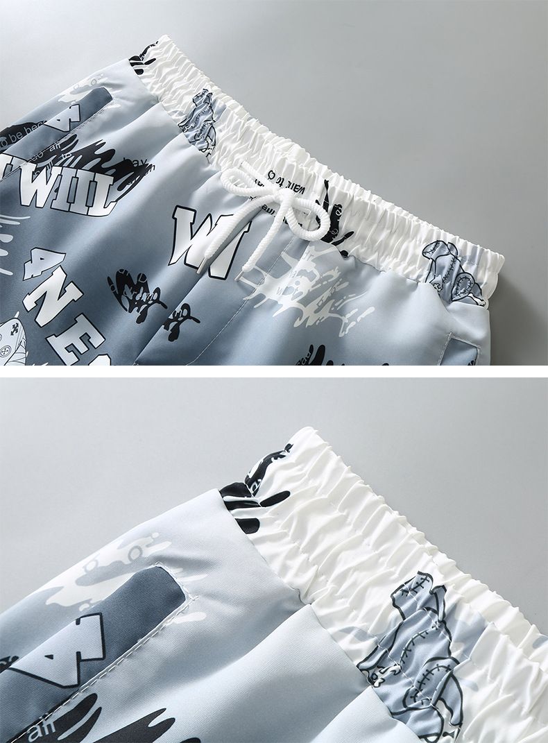 Pantaloncini da uomo estivi larghi e taglie forti Pantaloni centrali casual da mezza spiaggia alla moda e alla moda_voghion.com