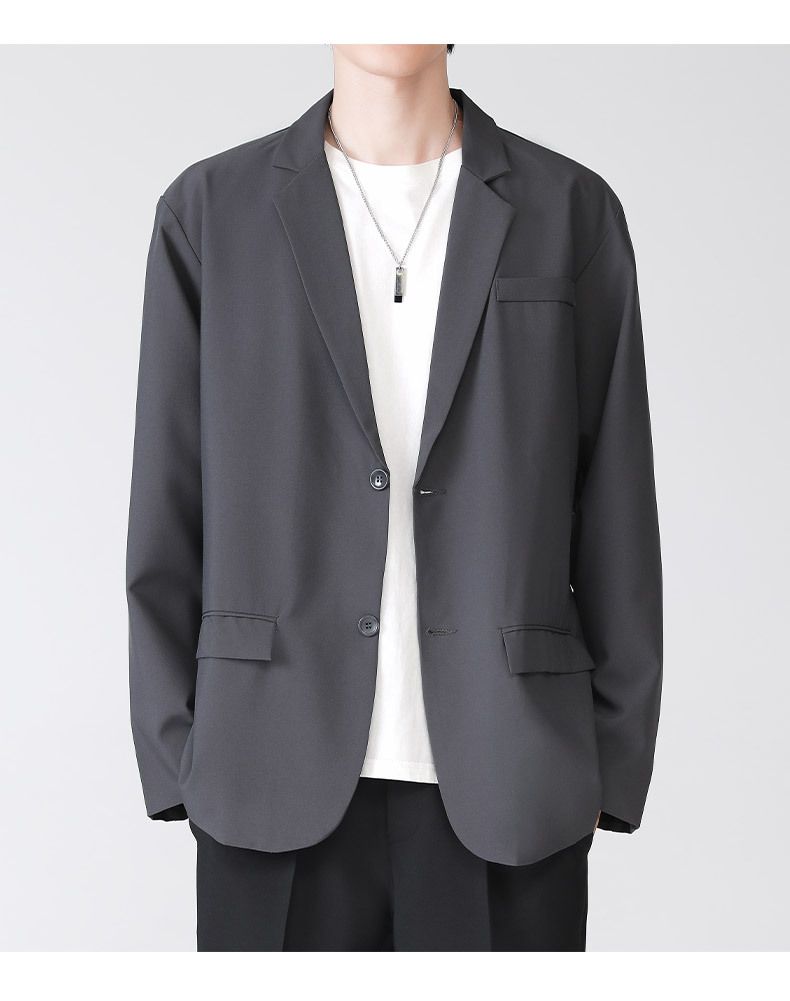 Light Mature Versatile Suits For Men, Loose And Comfortable Large Size American Lapel Tops And Jackets, New Products For Spring 2025_voghion.com
