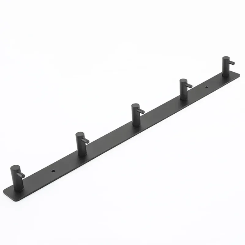 Confezione da 2 ganci per accappatoio neri per bagno/cucina, da appendere alla parete_voghion.com