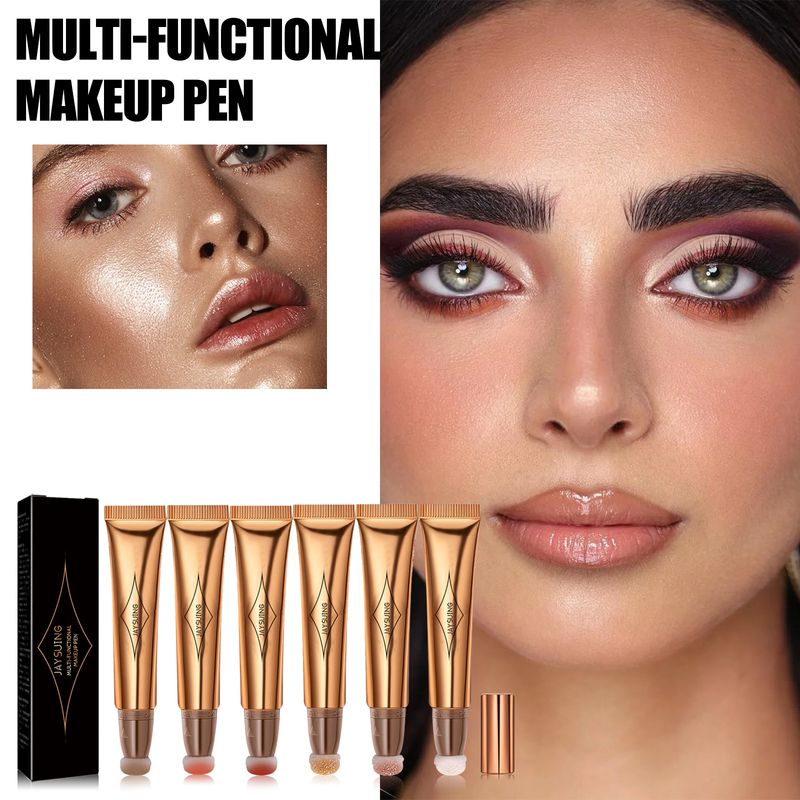 Multi-functional Makeup Pen Solid Liquid Contour Facial Blush Contour Highlighter Makeup Stick_voghion.com