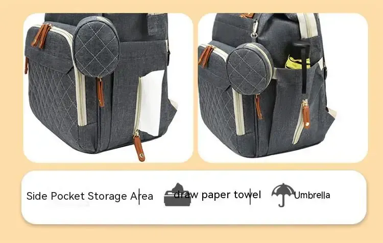 Luiertas met verschoningsstation 3 in 1 Babyluierrugzak met opvouwbaar verschoningsmatje, grote reistas voor meisje en jongen_voghion.com