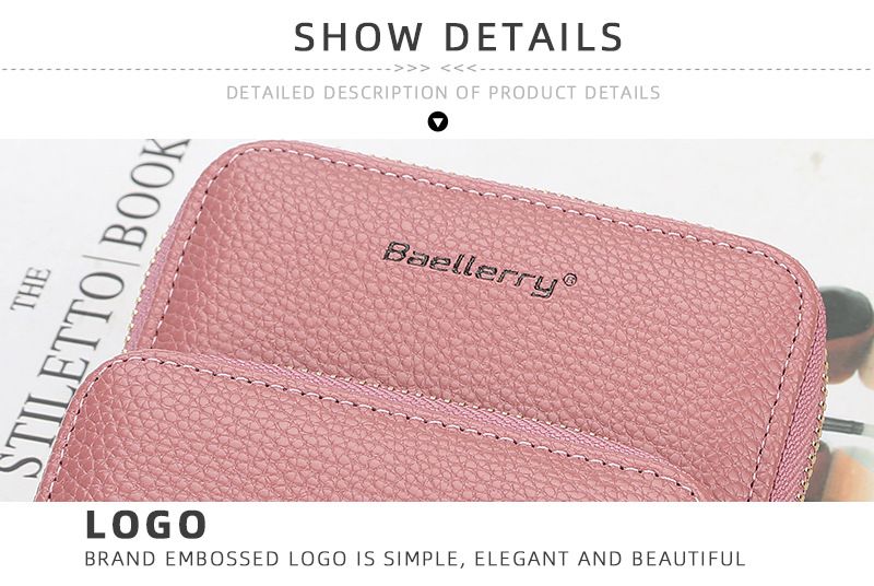 Shoulder Bag Fashionable and Versatile Zipper Vertical Double-layer Mobile Phone Bag Anti-theft Small Square Bag for Shopping and Dating Baellerry_voghion.com