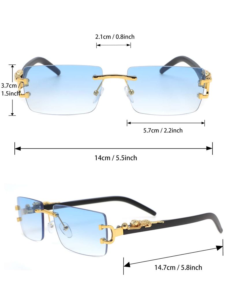Neuheiten 1 stück Unisex Randlose Kunststoffrahmen Mode Brille Für Sommerurlaub Outdoor Reise Kleidung Zubehör_voghion.com