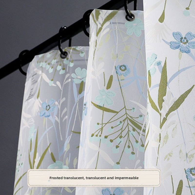 Set Thickened Bathroom Door Partition Perforated Mildew-Proof Hanging Waterproof Shower Window Curtain_voghion.com