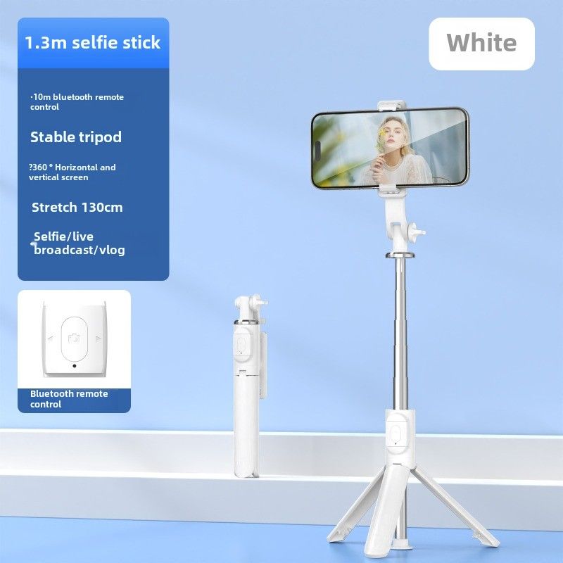 Selfie stick new mobile phone holder travel handheld multi-function live broadcast shooting portable universal bluetooth vlog mini_voghion.com