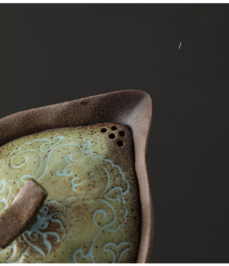 Lao Yan Handmade Firewood Fired Coarse Pottery Quick Japanese Style Single Household One Pot Kung Fu Set Tea Cup_voghion.com