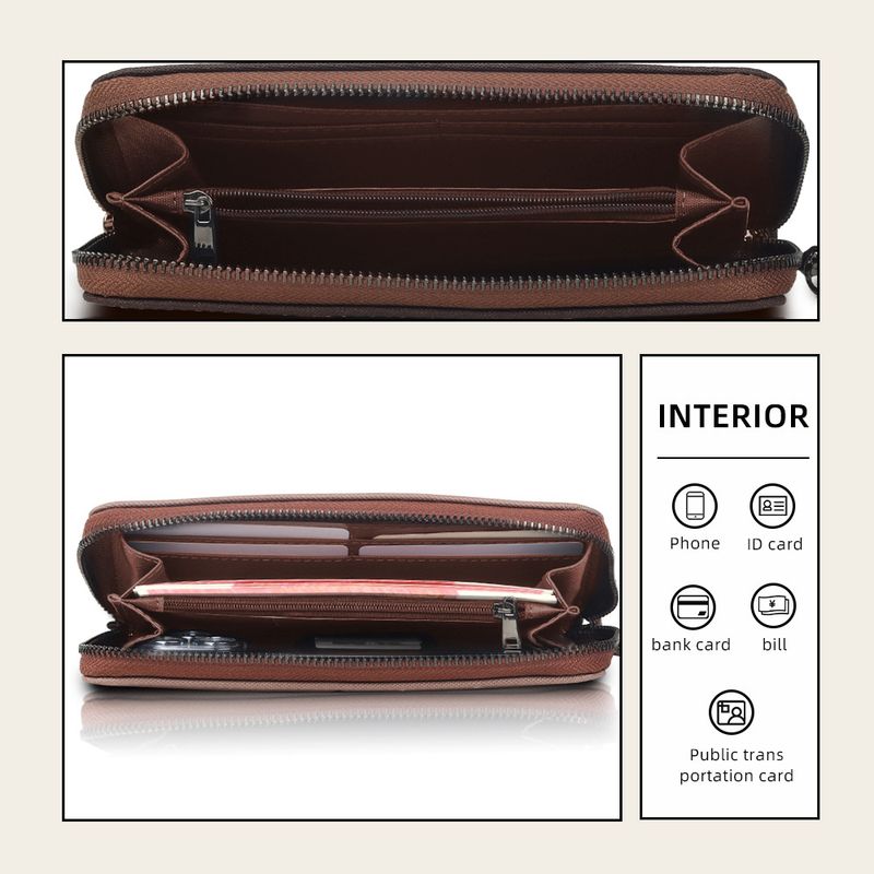 Estilo boêmio com função RFID bolsa de pulso carteira retrô elegante_voghion.com
