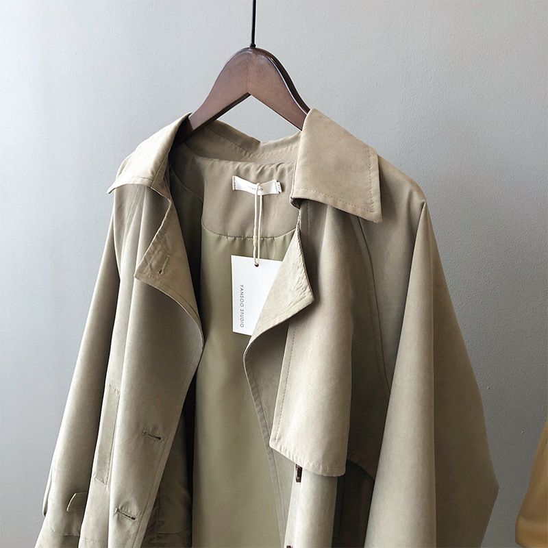 Women's Clothing spring new retro short windbreaker for small men female chic loose temperament coat 7962_voghion.com