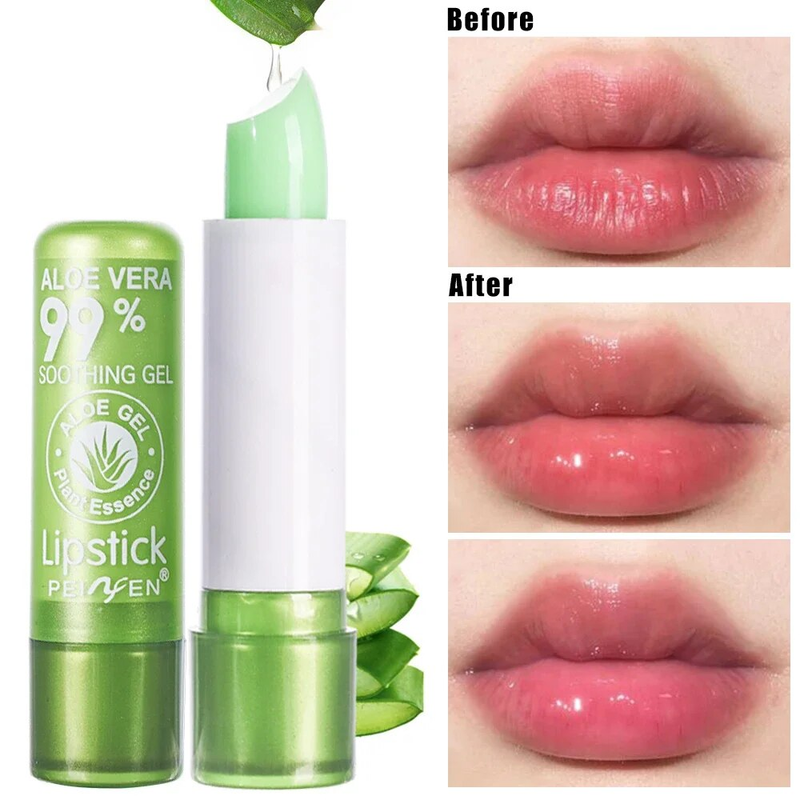 Beauty Care shop Waterproof Changing 1Pcs Long Lasting Not Easy To Fade Aloe Vera Moisturizing Color Nourishing Lipstick_voghion.com