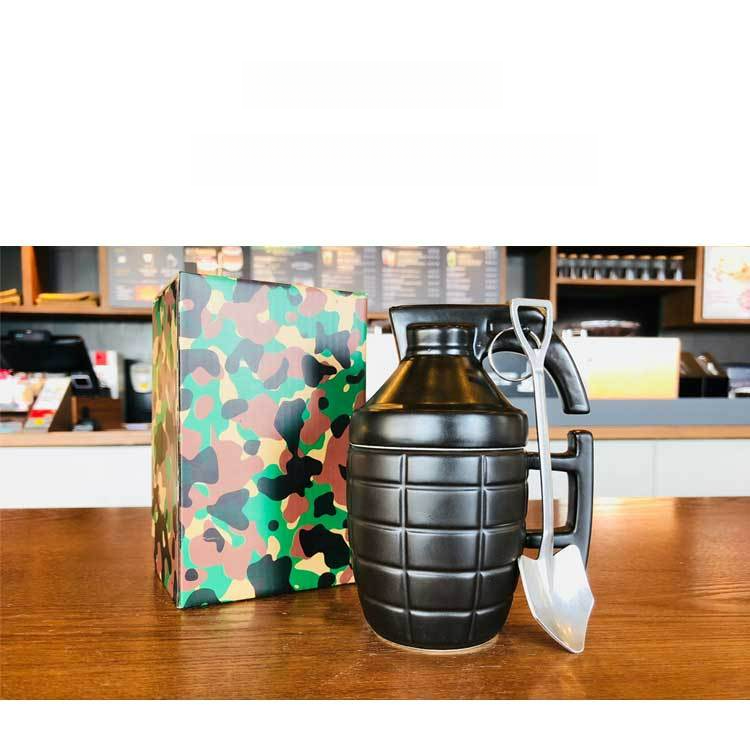 Ceramic With Lid And Spoon, Creative Large Capacity Coffee Cup, Fashionable Simulation Mug, Office Cup_voghion.com