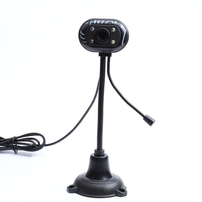 Xinweiqing Home Webcam USB2.0 Nachtsicht-Videoaufnahmekamera mit Mikrofon für Laptop-PC_voghion.com